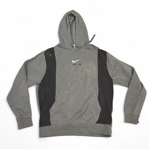 Nike Men's Gray and Black Air Hoodie